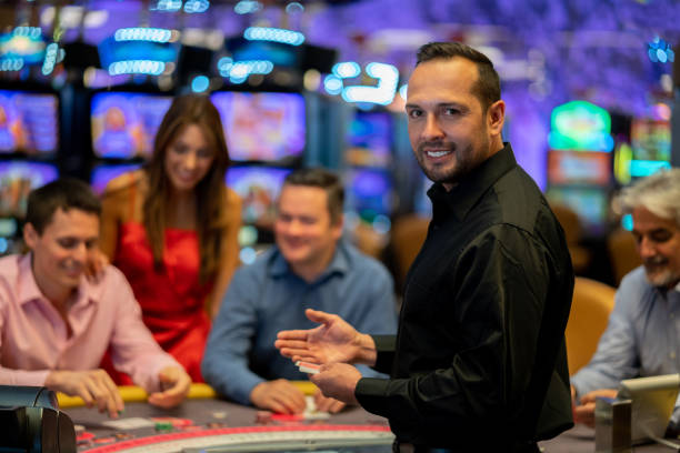 Multi-camera HD setup ensures clear game visibility Live dealer at blackjack table with HD camera angles